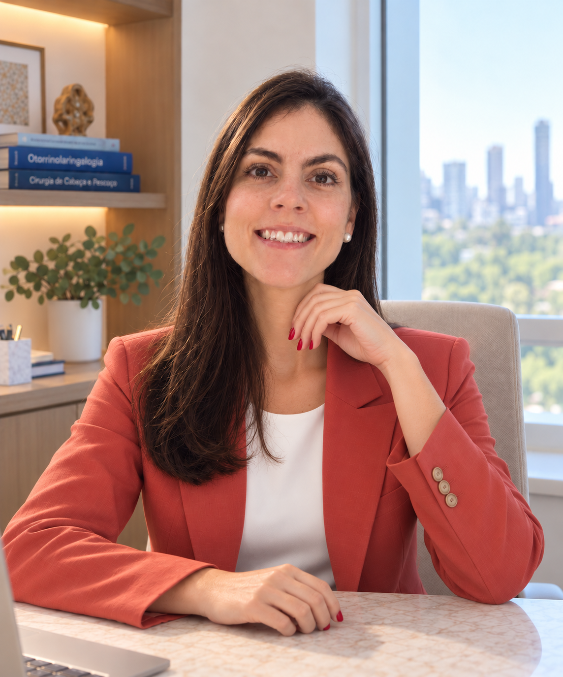 Dra. Adriana Perez em seu consultório